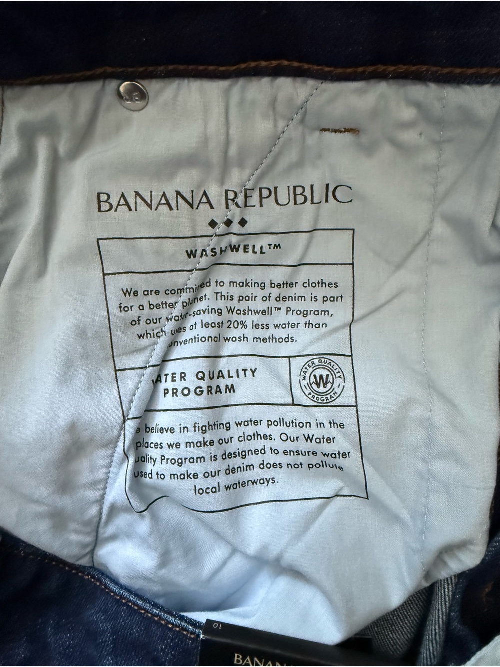 NWT! Banana Republic Maxi Split Skirt (dark wash) Sz 10 w/center front split. - Picture 10 of 12